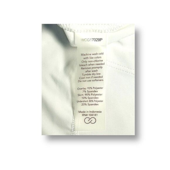 Calia S Green Cream Golf Skort Mesh Double Layer Pocket Stretch Activewear NWT - Picture 8 of 9